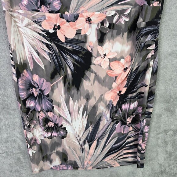 Womens Connected Apparel Floral Print Sleeveless Sheath Dress Cowl Neck Size 18W - Picture 4 of 10